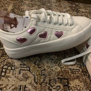 Sincerely Jules heart white sneakers